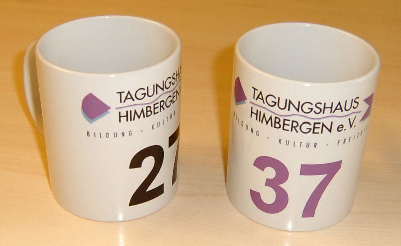 nummerierte Tassen